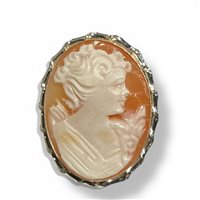 Broche Mandile 1922 Femme Cammei  in Argent Conchiglia 2MSPCM161